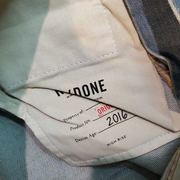 Re/Done Originals Womens 90s Wash High rise Ankle Side zip Jeans sz 26 - Picture 9 of 12